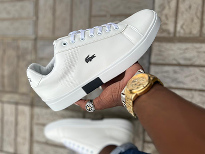 White Lacoste men's sneakers